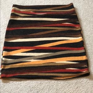 Multi colored mini skirt